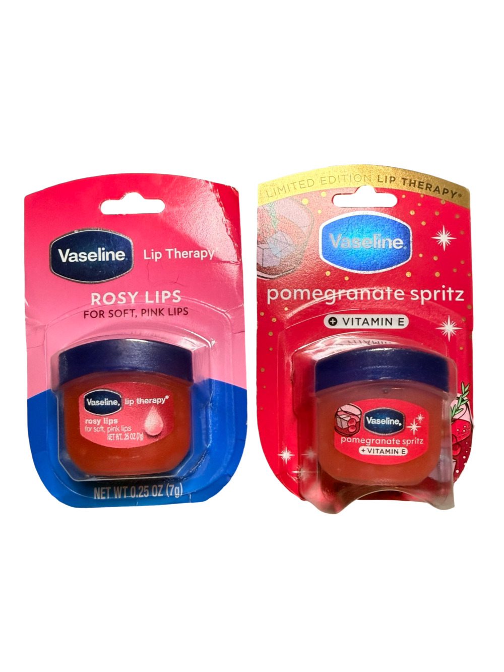Vaseline Lip Therapy Set: 1x Rosy Lips & 1x Limited Edition Pomegranate Spritz